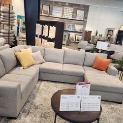 Beautiful Sleeper Sectional With Storage Chaise. Only A Month Old! (Retail $2184 Pre-tax)
