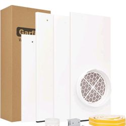Sliding Door Portable Air Conditioner Seal Kit Compatible with 5-5.1 in Hose, Max Length 94.5”, Sliding Door AC Vent Kit with Vent Screen, Weather Str