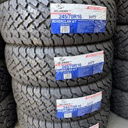 245/70/16 Atlander A/t  #4 New Tires Mount & Balance // Set De 4 Llantas Nuevas Instaladas Y Balanceadas