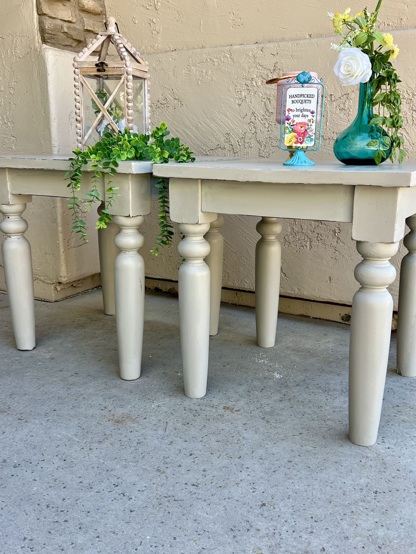 Matching Beige End Tables 
