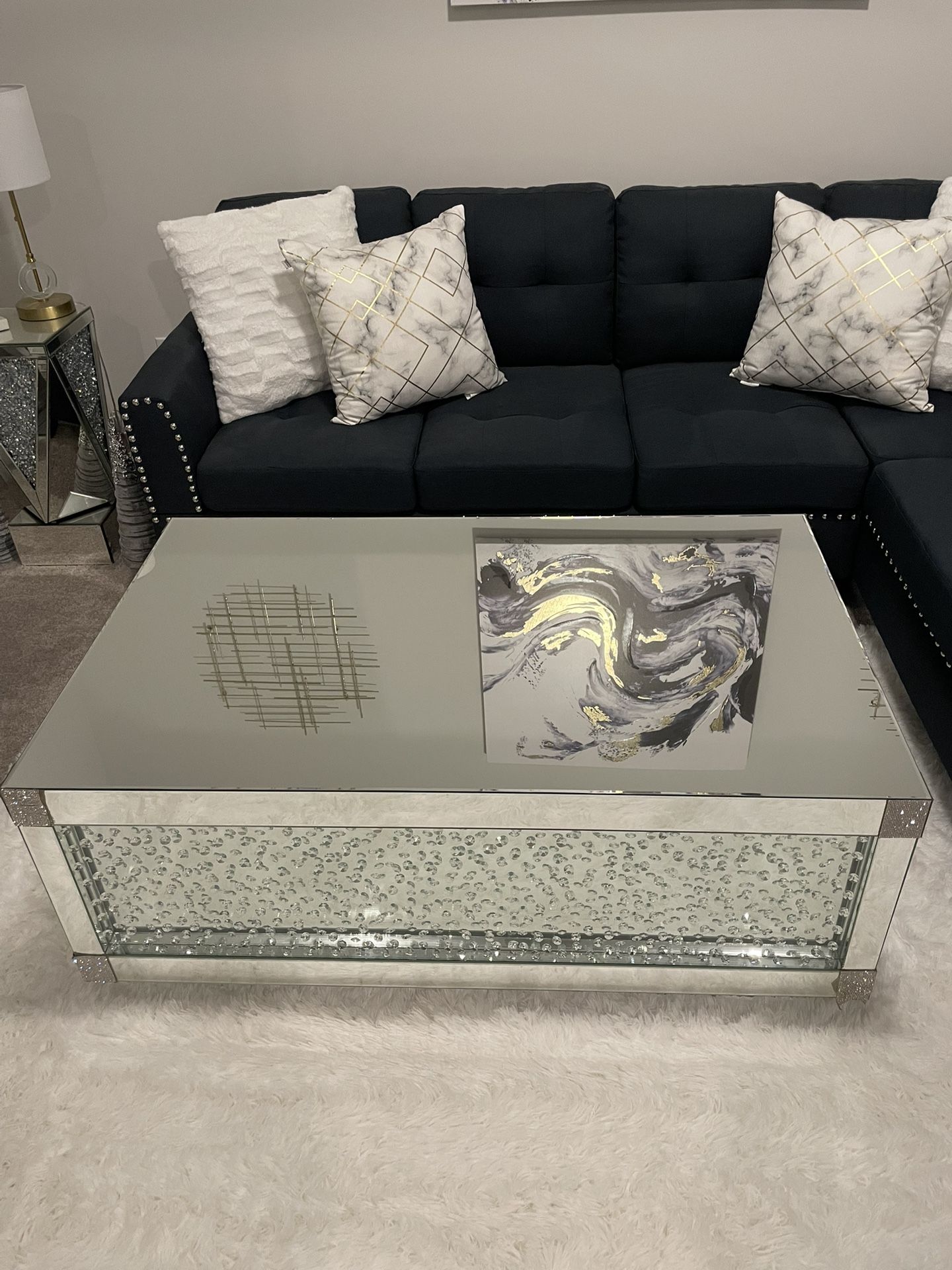 Stunning Mirrored Coffee Table