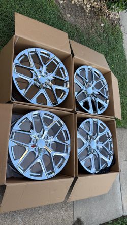 22x9 New Gen Snowflakes 6x139.7 GM lug pattern Set of 4 Rims $1350