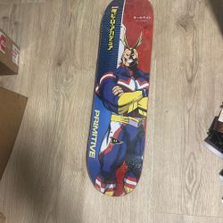 Primitive My Hero Academia All Might Skateboard Deck 8.0 New