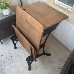 Vintage Kids School Fold Up Desk
