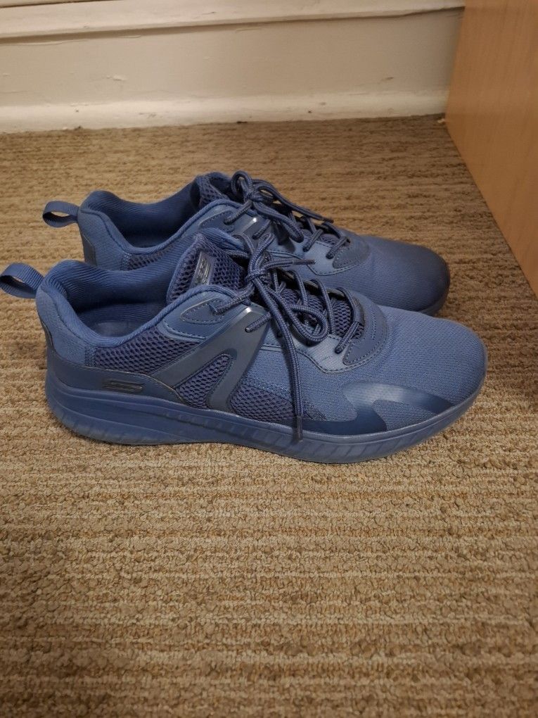 Mens Skechers Blue Athletic Shoes