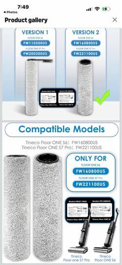 Tineco Floor ONE S6 / S7 Pro Replacement Brush Rolls