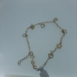 Heart Bracelet/ Anklet In Silver 