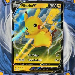NM Pikachu V SWSH198 & NM Raichu V #045 