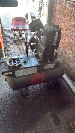Air compressor tank and pump.