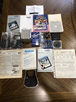 Coleco Adam Computer Lot Of Books, Data Packs, Ribbons.