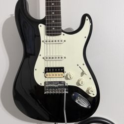 **LIKE NEW** Donner Seeker Series Black Solid Body Electric Guitar