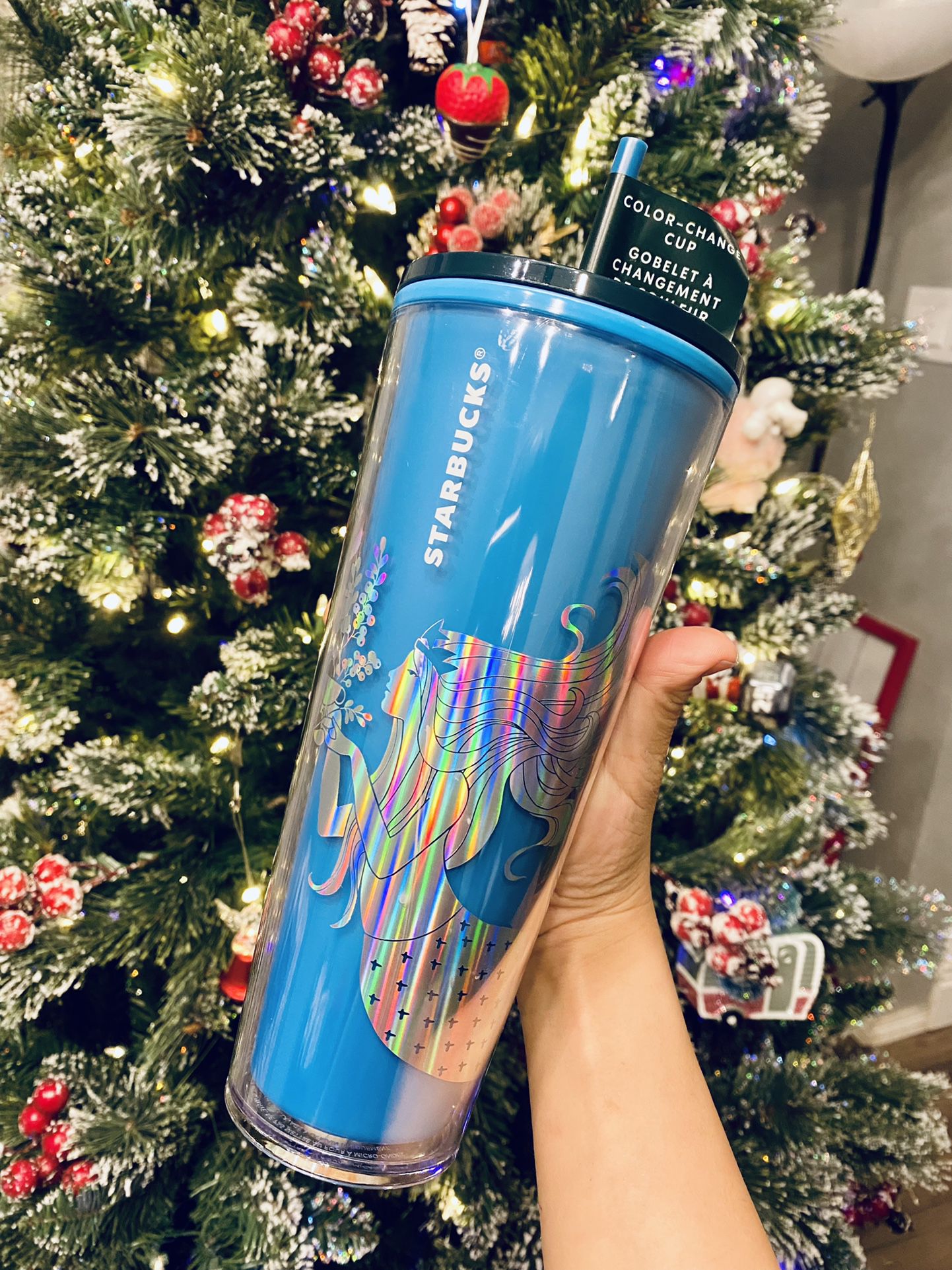 Starbucks Holiday Venti Color Changing Mermaid Cup