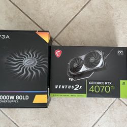 **🖥️ EVGA 1000W PSU + MSI RTX 4070 Ti GPU Bundle - New! 🔥**