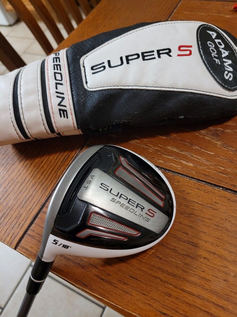 EXCELLENT CONDITION! LEFT HANDED! ADAMS SUPER S SPEEDLINE GOLF CLUB 5 WOOD