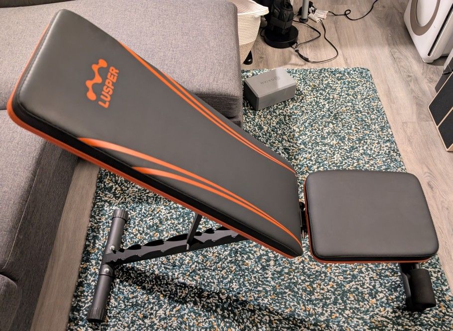 Lusper Weight Bench for Home Gym, Adjustable and Foldable