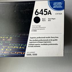 New Sealed Genuine HP 645A C9730A Black Toner Cartridge LaserJet