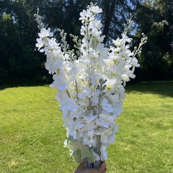 Artificial White Delphinium For Wedding Centerpiece Decoration