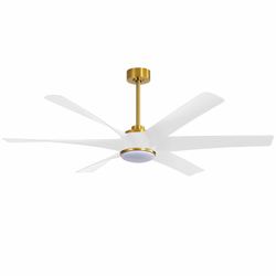 65-in Gold Color-changing Indoor Ceiling Fan with Light and Remote (6-Blade)