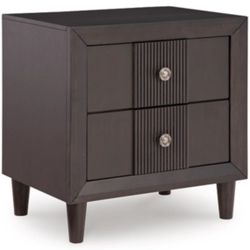 Two Drawer Night Stand (Pair) Mid Century 