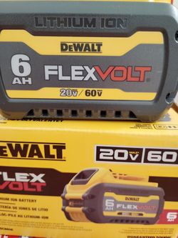 NEW DEWALT FLEX BATTERY 6AH $109