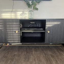 Black TV stand
