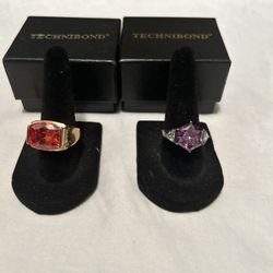 Technicians Bond Sterling Jewelry 2 Rings Size 7 
