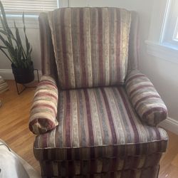 Two Large Upholstered Armchairs