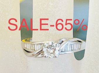 Engagement Wedding Diamond Ring Both As 1 Ring 💍 1.40 Carats NATURAL DIAMONDS 💎 Christmas 🎄 SALE -65% Appraised By GEMOLOGICAL INSTITUTE NEW YORK  