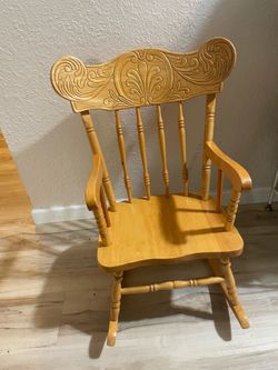 Children’s wood rocking chair