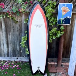 5’9 Mike Hynson Black Knight Quad Fish Surfboard Surf Board (not Channel Islands Twin Fin Firewire Machado Lost G And S Stu Kenson Bing Album Rusty)