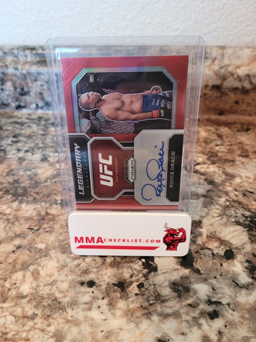 Royce Gracie /99 RED 2023 UFC Prizm Legendary Signatures Auto #LS-RGC