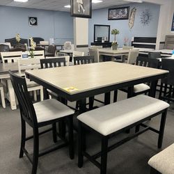 6PC Counter Height Dining Table Set 