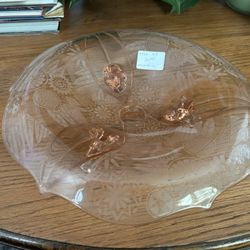 Pink bowl- 12 3/4” diameter 3 “ tall