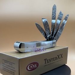 Case XX 8554 Beast Trapper Knife, Mother Of Pearl, 5 blade, 1997, Cigar Band