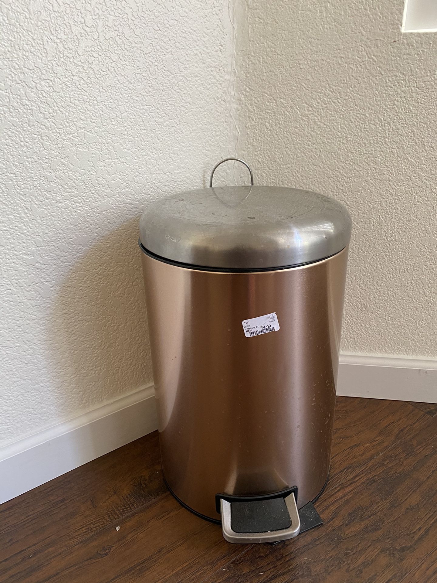 steel 12 litter/3 gallon trash can with step pedal