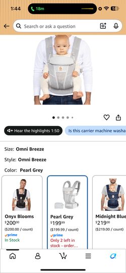 All in one baby carrier