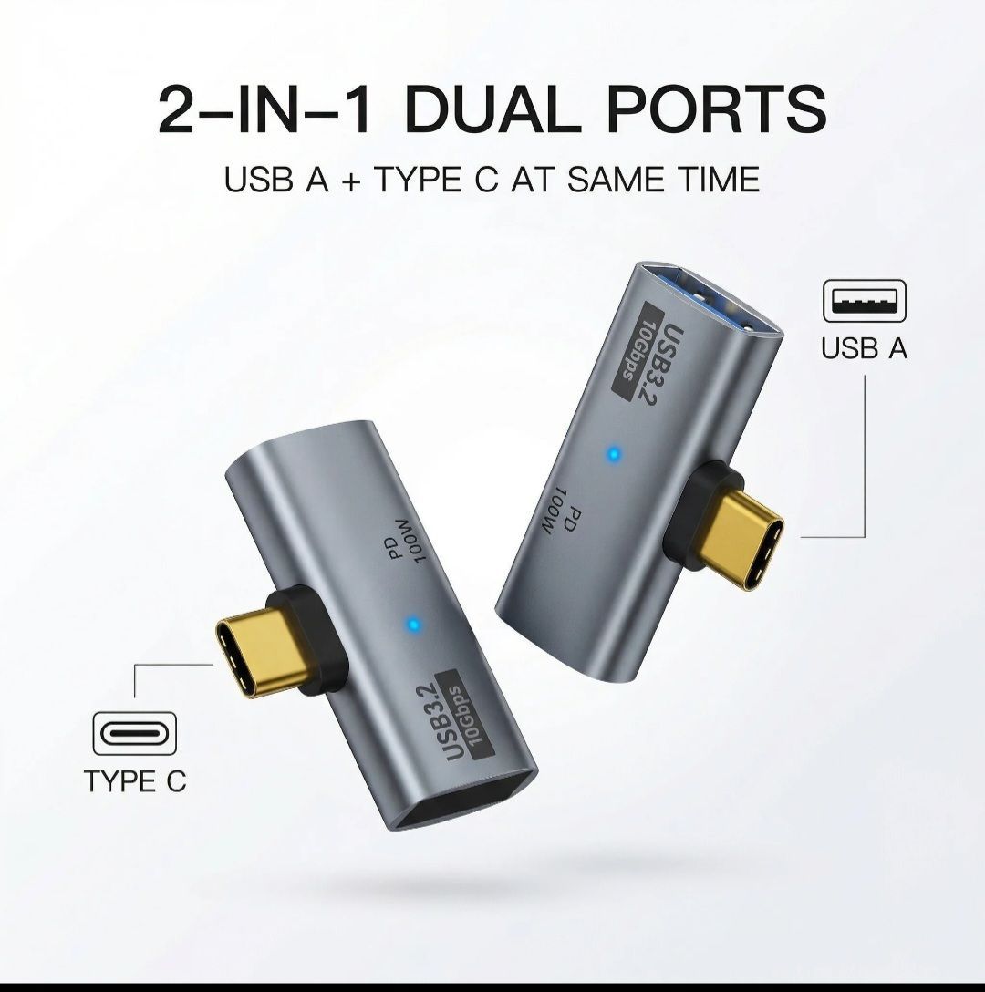 2 inn-1 USB C to USB 3.2 Adapter