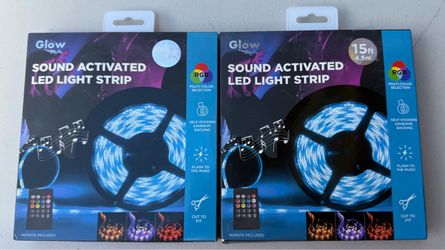 Sound activated lED light strips 15feet long. 5.00 each