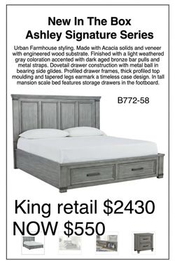 King bed frame - new - cheap - luxury