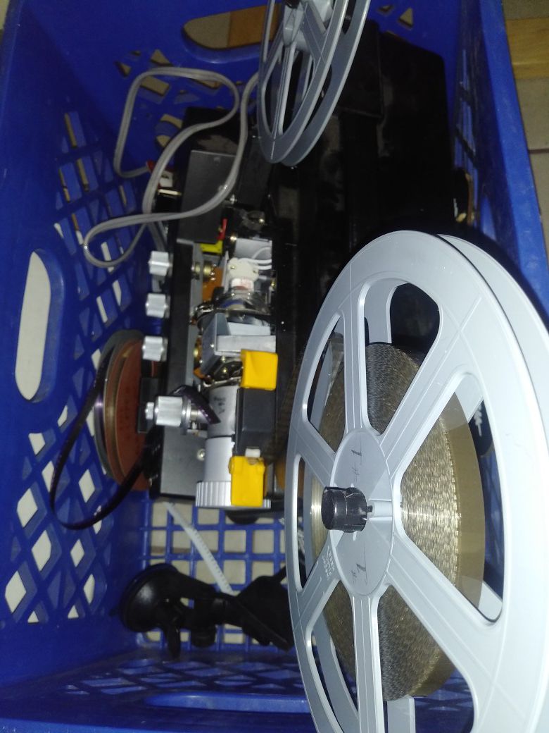 Old projector and film