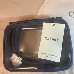 Calpak Small Cosmetics Case Blue Size 8” X 6” X 4”