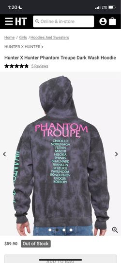 Hunter X Hunter Phantom Troupe Dark Wash Hoodie