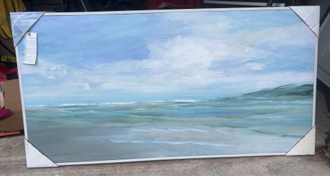 Large 54”W x 28”H Coastal Collection Carol Robinson Ocean Canvas Wall Art – Beach House Decor