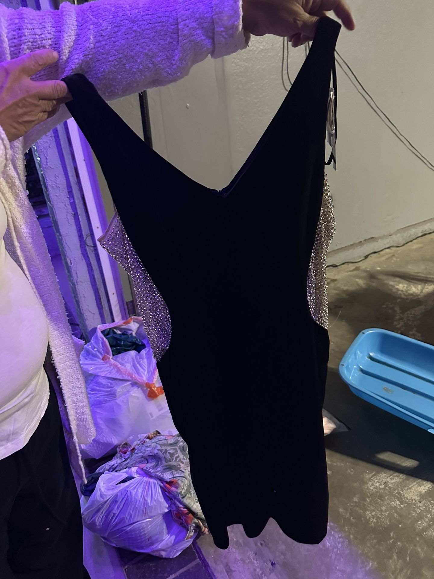 Black Dress With Rhinestones