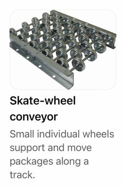 Metal wheel conveyor