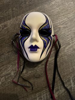 Hand Painted Mardi Gras Mask 1989