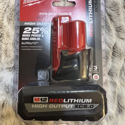 Milwaukee M12 12-Volt Lithium-Ion XC High Output 5 Ah Battery 