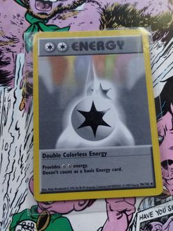 1999 Pokemon TCG Base Set Double Colorless Energy card (#96/102).