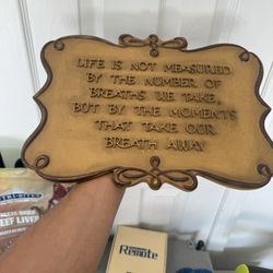 Bronze-Finish Inspirational Quote Plaque - Heavy Cast Wall Decor