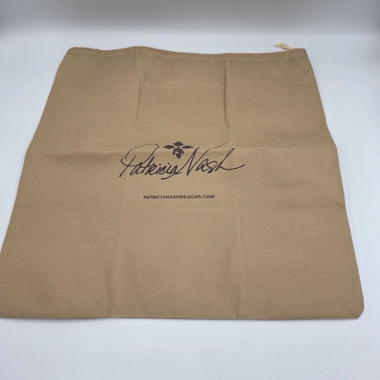 Patricia Nash Drawstring Dust Bag Large Protect Bag Camel Beige 14.50” x 14.50”